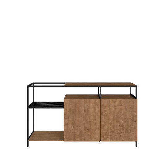 Buffete Bar Pret- Negro y Color Madera - Tugow