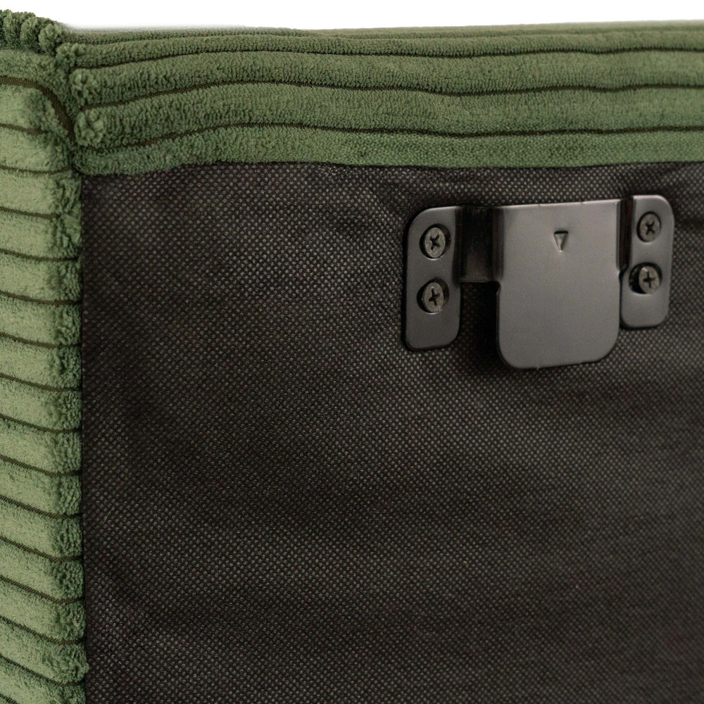 Juego de 2 Paneles  Para Cabecera Modular Individual Lunaria - Tela Tipo Pana Verde Pino