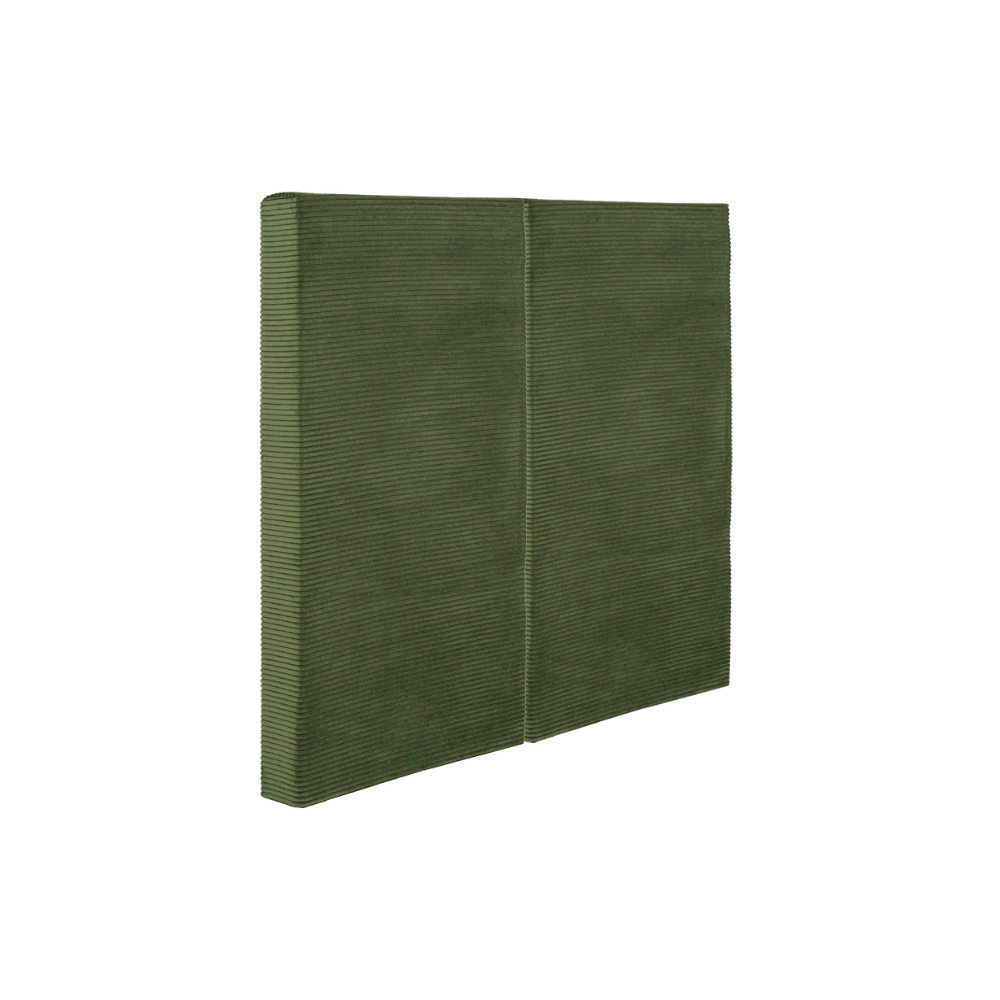 Juego de 2 Paneles  Para Cabecera Modular Individual Lunaria - Tela Tipo Pana Verde Pino