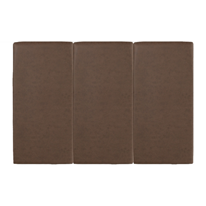 Juego de 3 Paneles  Para Cabecera Modular Matrimonial /Queen Size  Lunaria - Tela Tipo Piel Chocolate