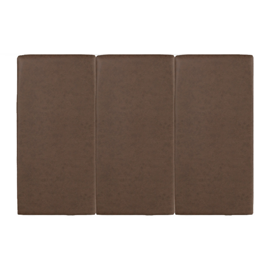 Juego de 3 Paneles  Para Cabecera Modular Matrimonial /Queen Size  Lunaria - Tela Tipo Piel Chocolate