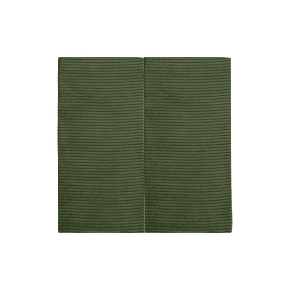 Juego de 2 Paneles  Para Cabecera Modular Individual Lunaria - Tela Tipo Pana Verde Pino