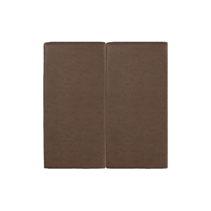 Juego de 2 Paneles  Para Cabecera Modular Individual Lunaria - Tela Tipo Piel Chocolate