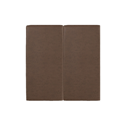 Juego de 2 Paneles  Para Cabecera Modular Individual Lunaria - Tela Tipo Piel Chocolate