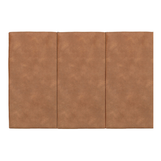 Juego de 3 Paneles  Para Cabecera Modular Matrimonial /Queen Size  Lunaria - Tela Tipo Gamuzado Camel