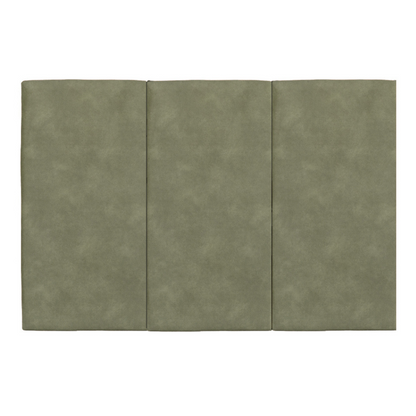 Juego de 3 Paneles  Para Cabecera Modular Matrimonial /Queen Size  Lunaria - Tela Tipo Gamuzado Verde Olivo