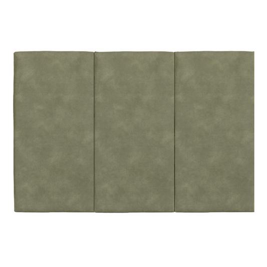 Juego de 3 Paneles  Para Cabecera Modular Matrimonial /Queen Size  Lunaria - Tela Tipo Gamuzado Verde Olivo