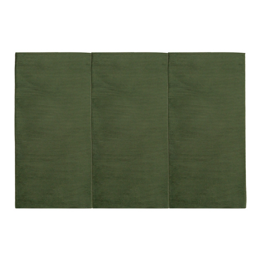 Juego de 3 Paneles  Para Cabecera Modular Matrimonial /Queen Size  Lunaria - Tela Tipo Pana Verde Pino
