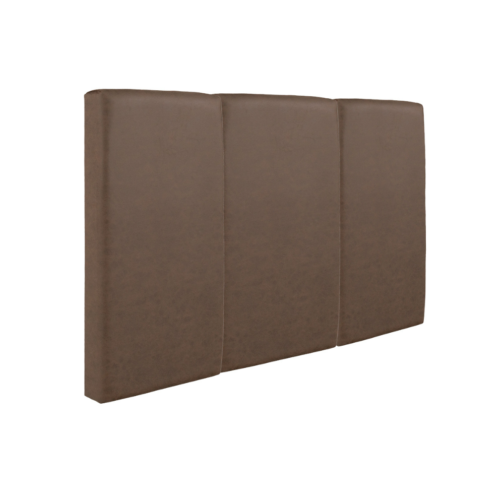 Juego de 3 Paneles  Para Cabecera Modular Matrimonial /Queen Size  Lunaria - Tela Tipo Piel Chocolate