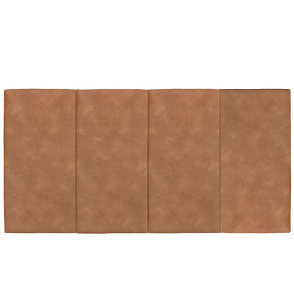 Juego de 4 Paneles  Para Cabecera Modular King Size  Lunaria - Tela Tipo Gamuzado Camel