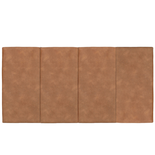 Juego de 4 Paneles  Para Cabecera Modular King Size  Lunaria - Tela Tipo Gamuzado Camel