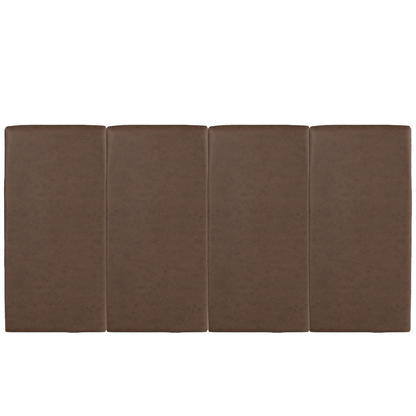 Juego de 4 Paneles  Para Cabecera Modular King Size  Lunaria - Tela Tipo Piel Chocolate