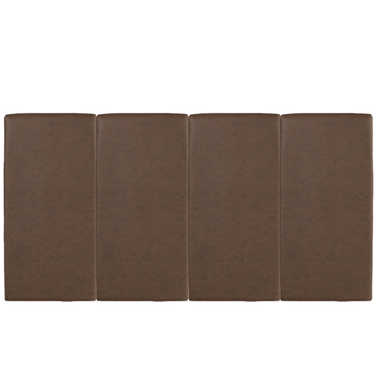 Juego de 4 Paneles  Para Cabecera Modular King Size  Lunaria - Tela Tipo Piel Chocolate