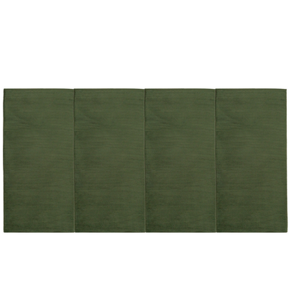 Juego de 4 Paneles  Para Cabecera Modular King Size  Lunaria - Tela Tipo Pana Verde Pino