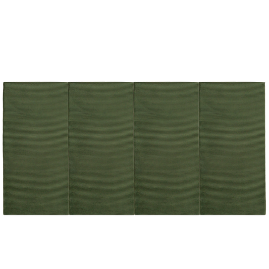 Juego de 4 Paneles  Para Cabecera Modular King Size  Lunaria - Tela Tipo Pana Verde Pino