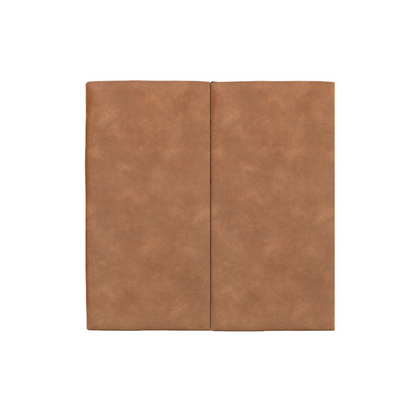 Juego de 2 Paneles  Para Cabecera Modular Individual Lunaria - Tela Tipo Gamuzado Camel
