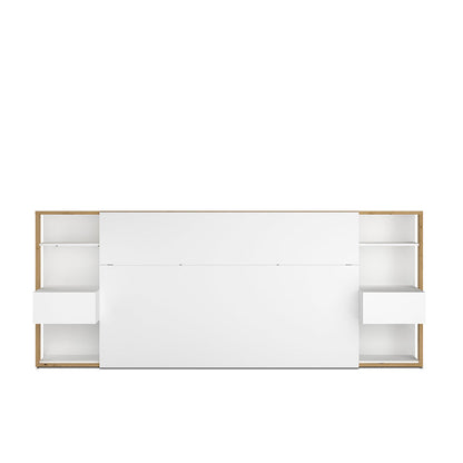 Cabecera con 2 burós Romane - Color Madera y Blanco - Tugow