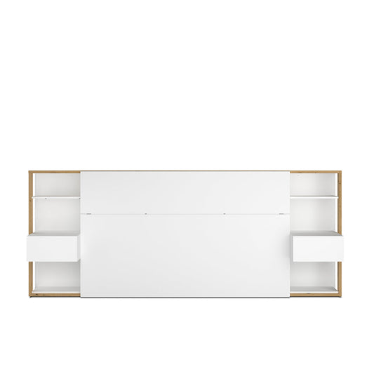 Cabecera con 2 burós Romane - Color Madera y Blanco - Tugow