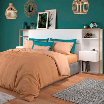Cabecera con 2 burós Romane - Color Madera y Blanco - Tugow
