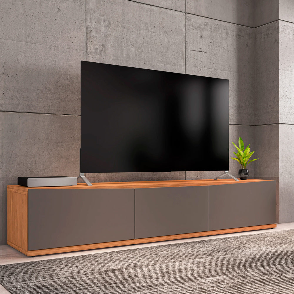 Mesa para tv Sabatini - Gris y Nogal Claro - Tugow