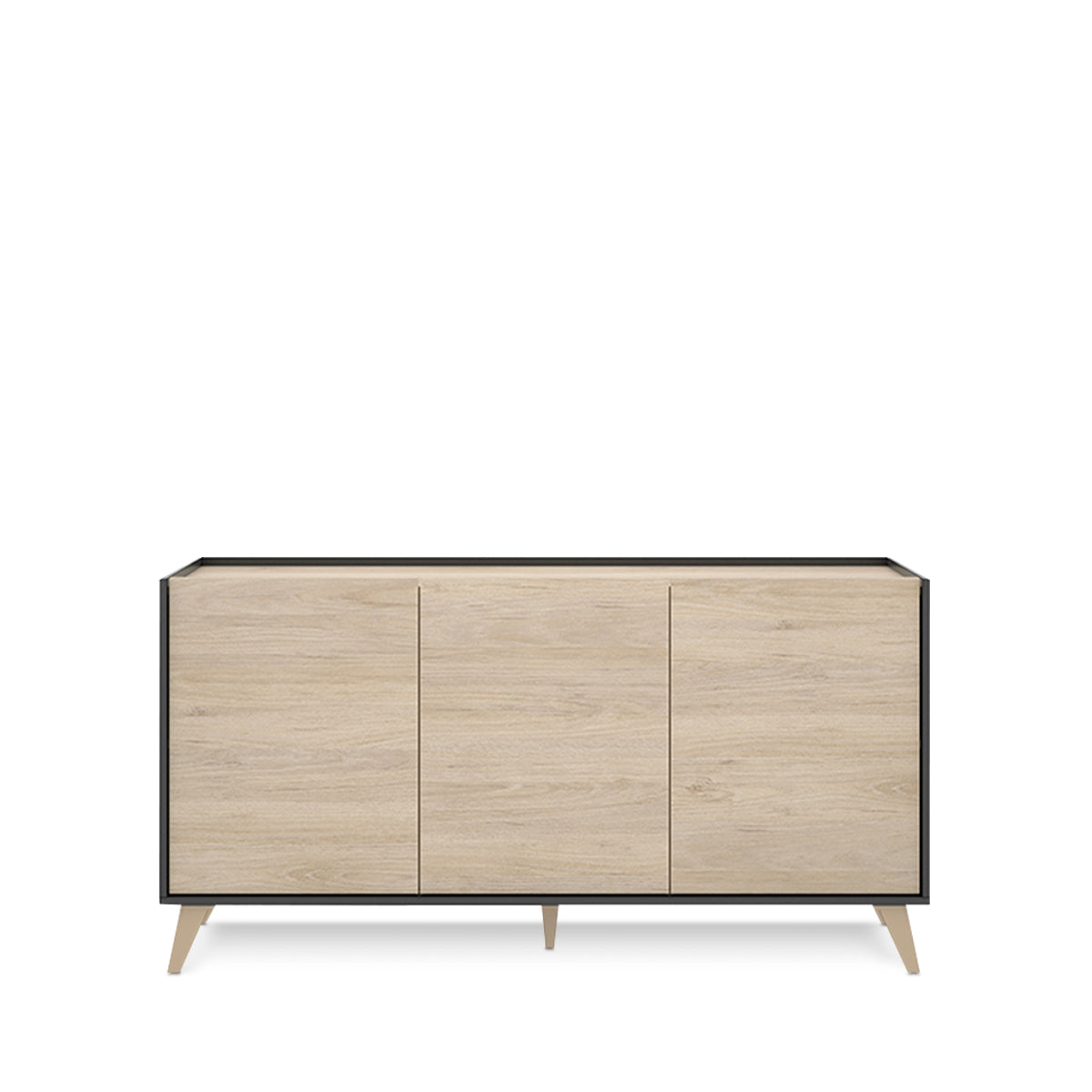 Credenza Saint - Color Madera y Gris Oscuro - Tu Gow