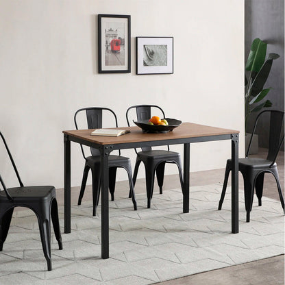 Mesa rectangular Sansa - Color Madera y Negro - Tugow