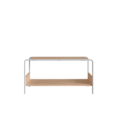 Banco Zapatera Sarong - Blanco y Color Madera - Tugow
