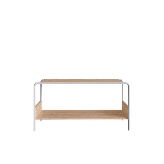 Banco Zapatera Sarong - Blanco y Color Madera - Tugow