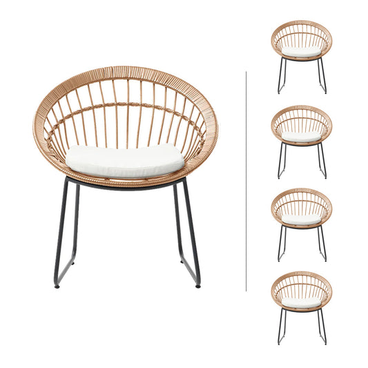 Set de 4 sillas de exterior Tavira - Natural - Tugow