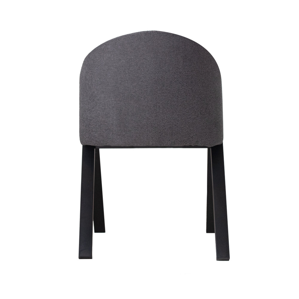 Silla de comedor Tapizada Vikko - Gris y Negro