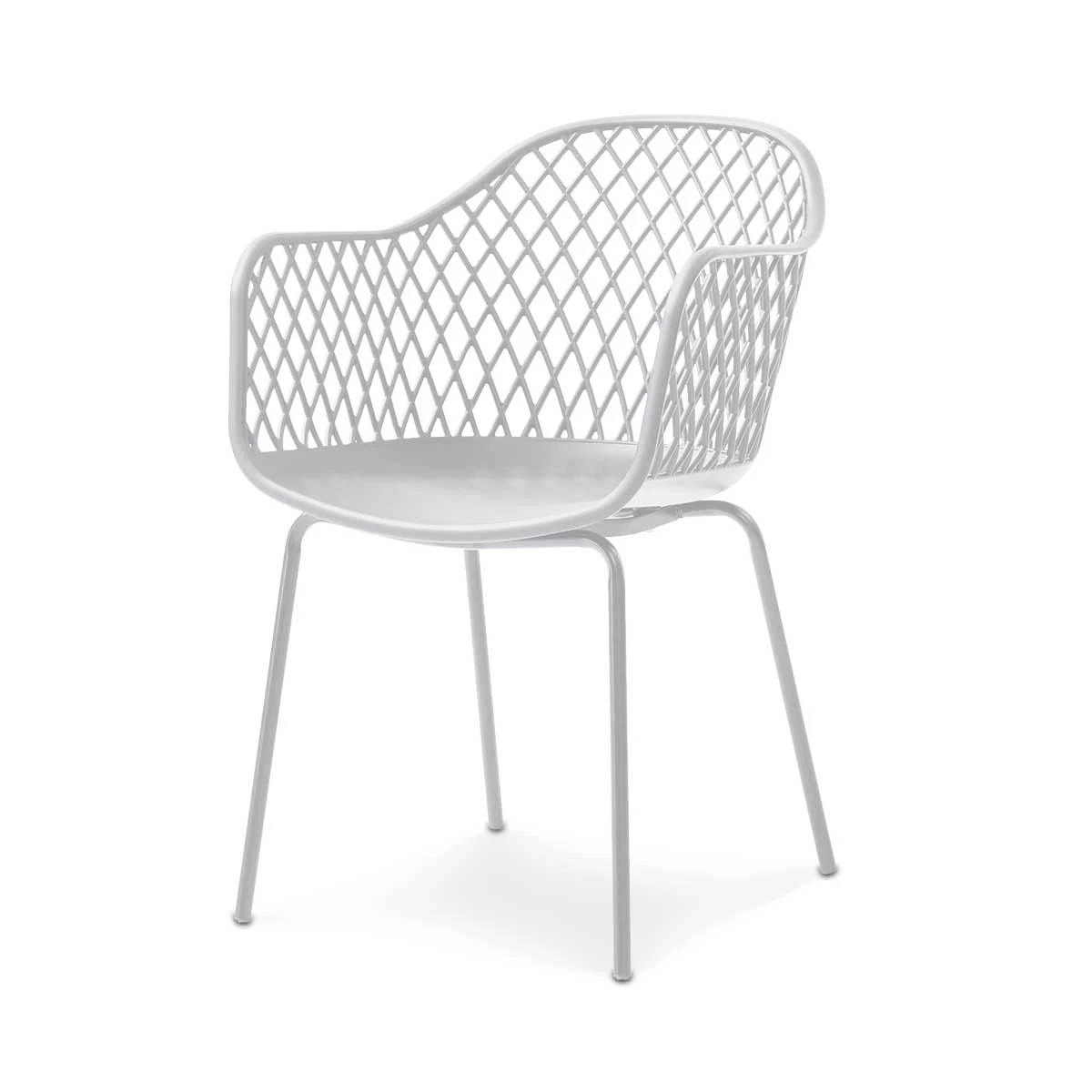 Set de 4 sillas de exterior Rodas - Blanco - Tugow