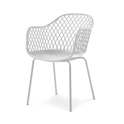 Set de 4 sillas de exterior Rodas - Blanco - Tugow