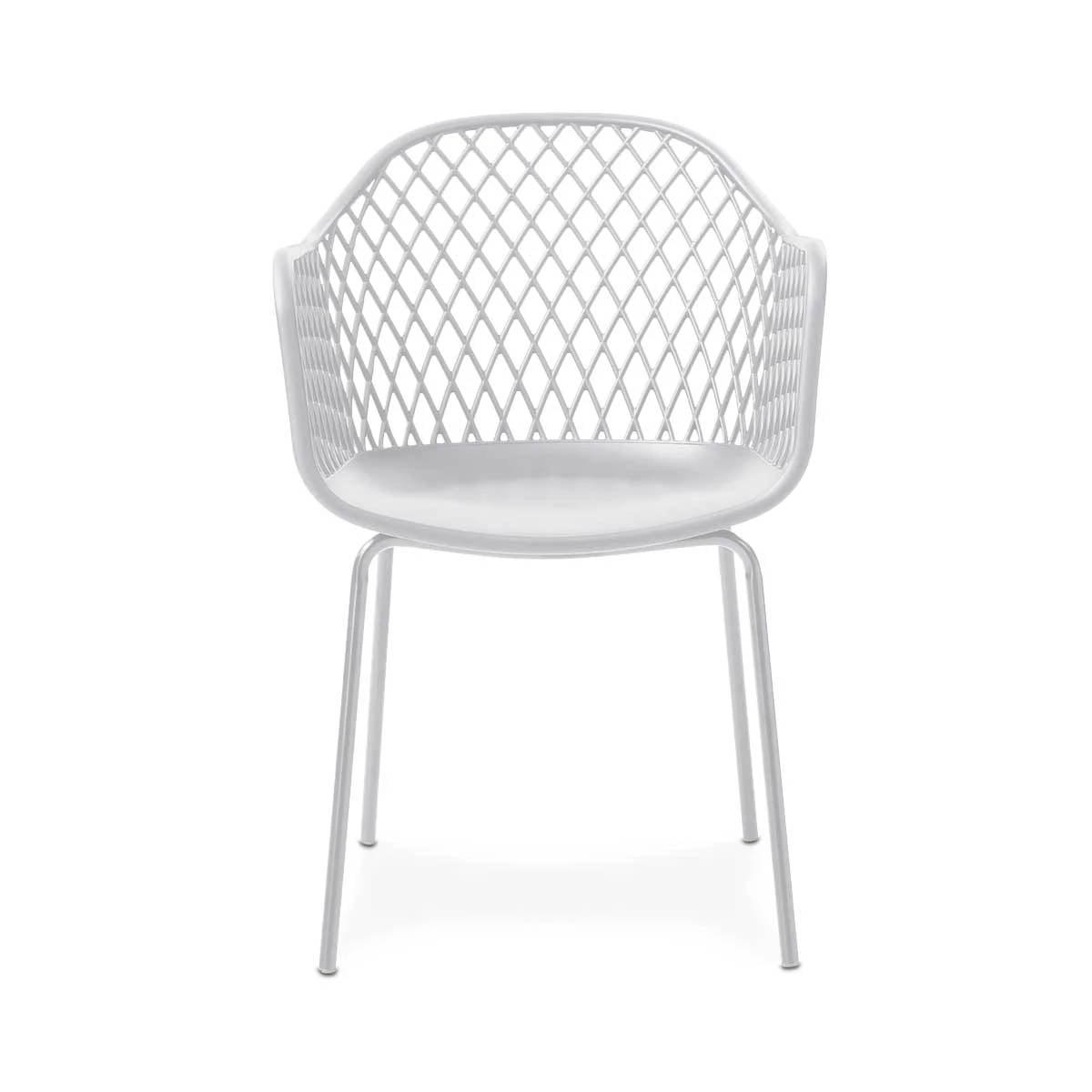 Set de 4 sillas de exterior Rodas - Blanco - Tugow