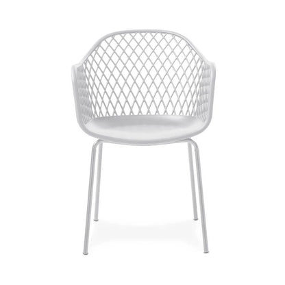 Set de 4 sillas de exterior Rodas - Blanco - Tugow