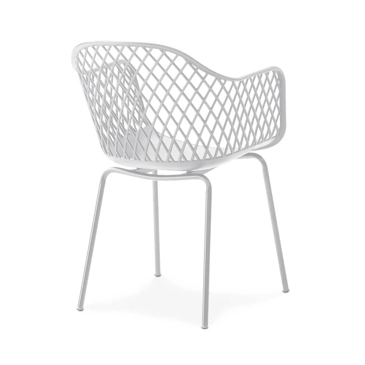Set de 4 sillas de exterior Rodas - Blanco - Tugow