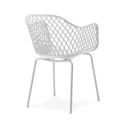 Set de 4 sillas de exterior Rodas - Blanco - Tugow