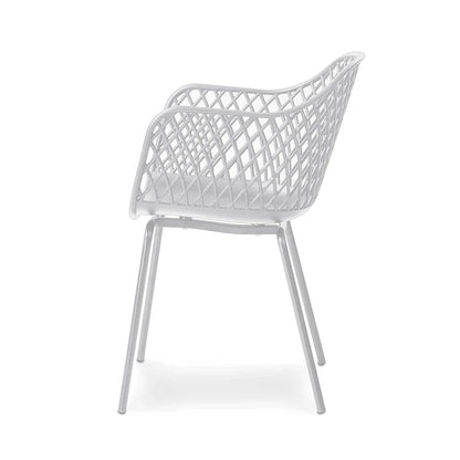 Set de 4 sillas de exterior Rodas - Blanco - Tugow