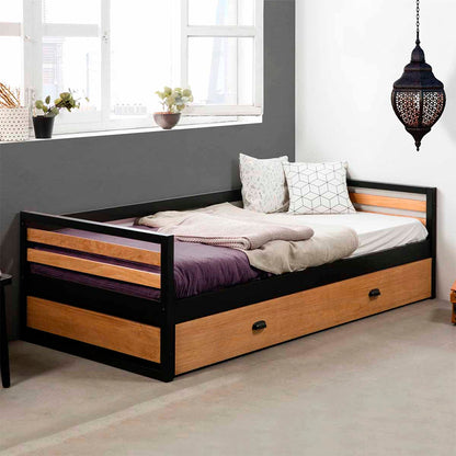 Cama Nido Simba - Color Madera y Gris Oscuro - Tugow