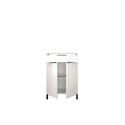 Mueble de baño de pie Sovrana - Blanco Brillante - Tugow