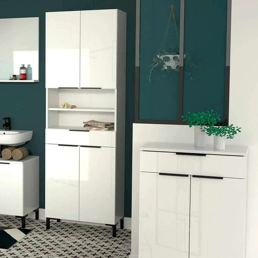 Armario de baño Sovrana - Blanco Brillante - Tugow