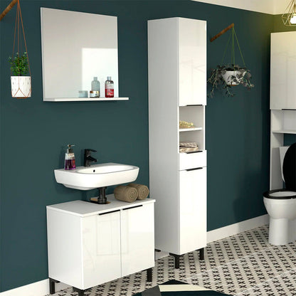 Armario de baño Sovrana - Blanco Brillante - Tugow