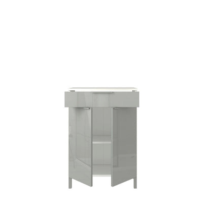 Mueble de baño de pie Sovrana - Gris Brillante - Tu Gow