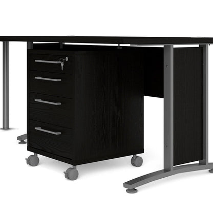 Set negro de dos escritorios con un archivero - Tu Gow