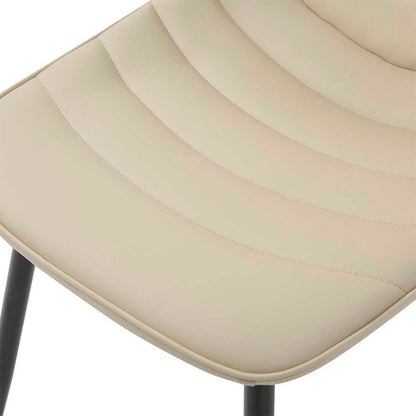 Comedor Stanis con 4 sillas Cersei - Color Madera, Negro, Beige - Tugow