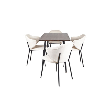 Mesa Miso con 4 Sillas Suanna Beige - Tugow