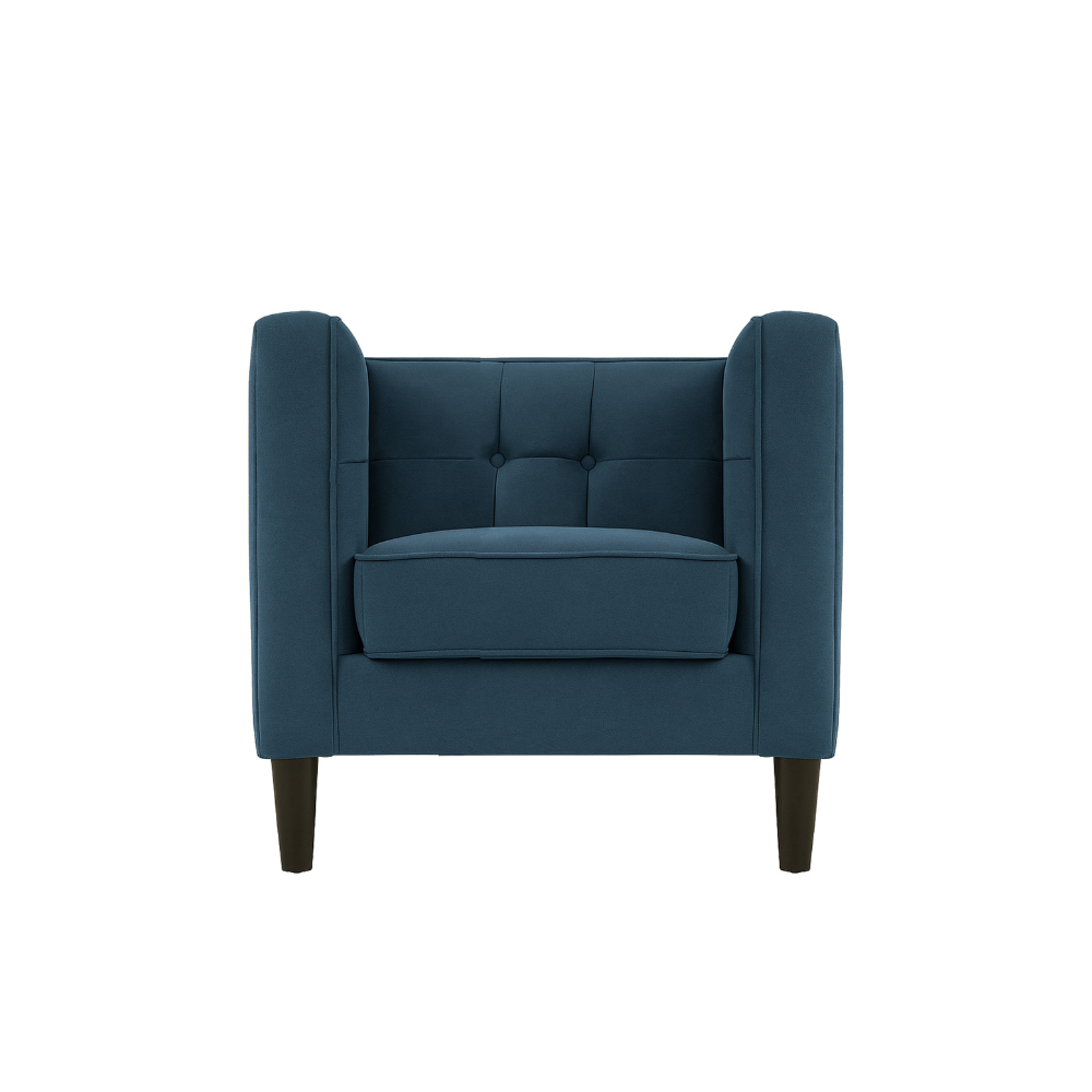 Sillón Tova - Tipo Gamuzado Azul Marino