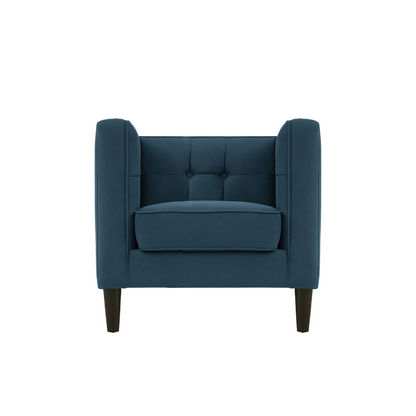 Sillón Tova - Tipo Gamuzado Azul Marino