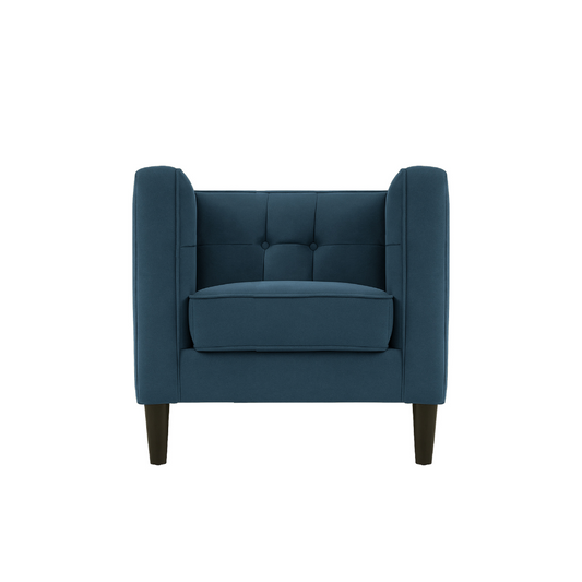 Sillón Tova - Tipo Gamuzado Azul Marino