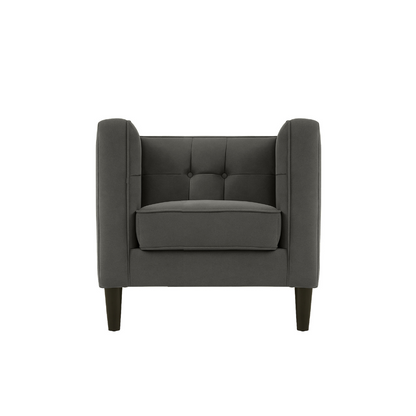 Sillón Tova- Tipo Gamuzado Gris Oxford