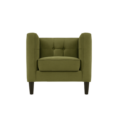 Sillón Tova - Tipo Gamuzado Verde Olivo